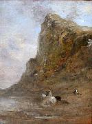 Moroccan Horsemen at the Foot of the Chiffra Cliffs Eugene Fromentin